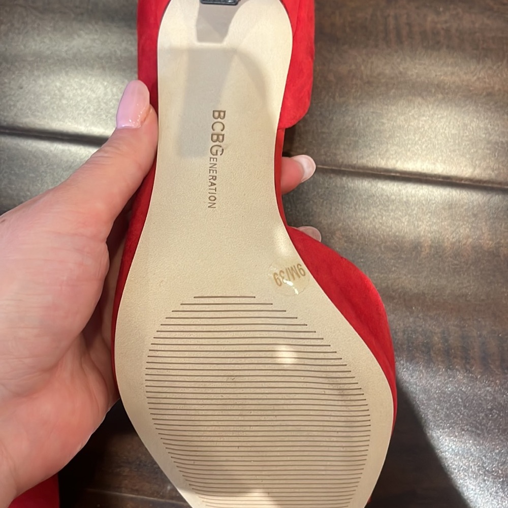 Bcbgeneration Red Suede Bow Pumps - 9 - image 6